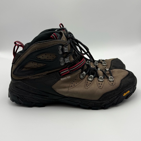 Shimano SH-MT91 Gore-Tex Vibram Men’s Hiking Boots Brown Black Leather US 10.5 - Picture 1 of 9